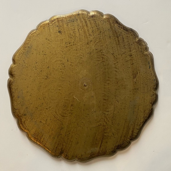 Vintage Mid 20th Century Italian Florentine Tray in Deep Blue and Gold - Picture 5 of 7